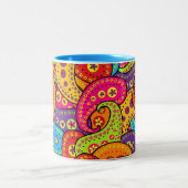 Boho Paisley Tweekleurige Koffiemok (Center)
