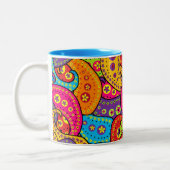 Boho Paisley Tweekleurige Koffiemok (Links)
