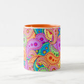 Boho Paisley Tweekleurige Koffiemok (Center)