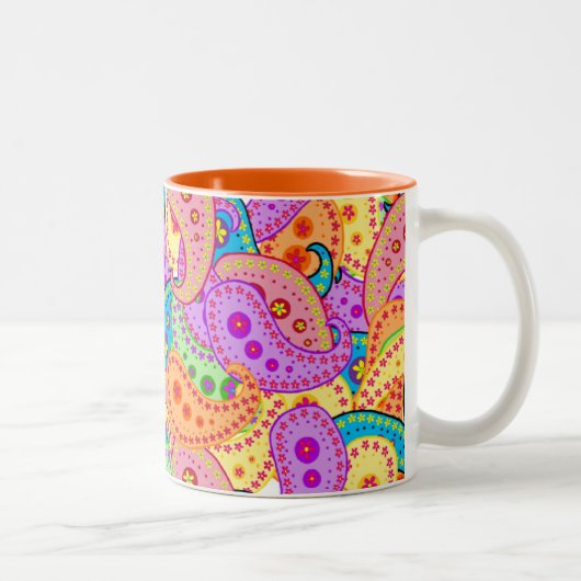 Boho Paisley Tweekleurige Koffiemok (Rechts)