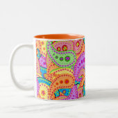 Boho Paisley Tweekleurige Koffiemok (Links)