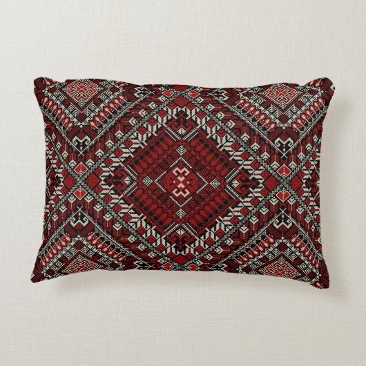 Boho Palestijnse Kussen- Boheemse Tatreez Accent Kussen (Achterkant)