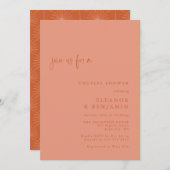 Boho Palm Botanical Blush Terracotta Couple Shower Kaart (Voorkant / Achterkant)