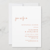 Boho Palm Botanical Terracotta Rehearsal Dinner Kaart (Voorkant)