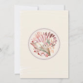 Boho Palm Dried Tropical Foliage Vrijgezellenfeest Kaart (Achterkant)