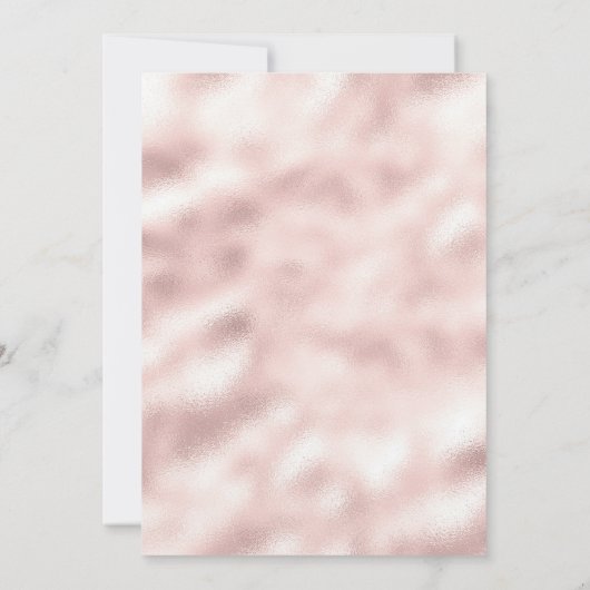 Boho Palm Dusty Pink Roses Navy Blue Vrijgezellenf Kaart (Achterkant)