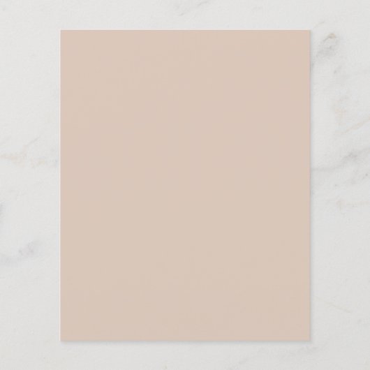 Boho Palm Floral Girl Baptism Pink Tan Uitnodiging (Achterkant)