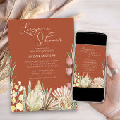 Boho Palm Gedroogd gebladerte Terracotta Lingerie  Kaart