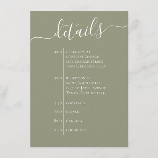 Boho Palm laat Botanische Chronologie QR Code Deta Informatiekaartje (Voorkant)