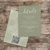 Boho Palm laat Botanische Chronologie QR Code Deta Informatiekaartje