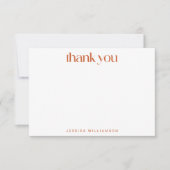 Boho Palm Leaf Burnt Oranje Custom Vrijgezellenfee Bedankkaart (Voorkant)