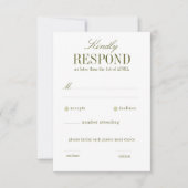 Boho Palm Leaf Greenery RSVP 2 (Voorkant)