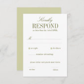 Boho Palm Leaf Greenery RSVP 2 (Voorkant / Achterkant)