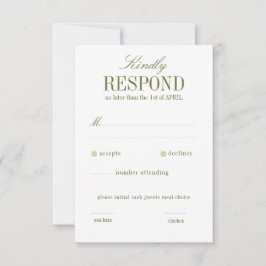 Boho Palm Leaf Greenery RSVP 2 Kaartje