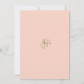 Boho Palm Leaf Greenery Wedding Kaart (Achterkant)