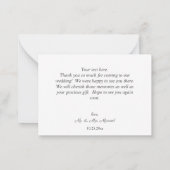 Boho Palm Leaf & Pampas & Beige Bloemen Dank u Notitiekaartje (Achterkant)