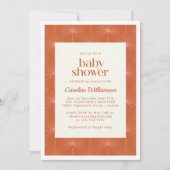 Boho Palm Leaf Rust Botanisch Baby shower Kaart (Voorkant)