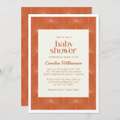 Boho Palm Leaf Rust Botanisch Baby shower Kaart (Voorkant / Achterkant)