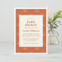 Boho Palm Leaf Rust Botanisch Baby shower