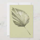 Boho Palm Leaf Wedding Lijst Kaart (Achterkant)