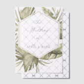 Boho Palm Leaf Wedding Lijst Vellum Uitnodigingen (Offset (Uitnodiging))