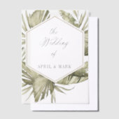 Boho Palm Leaf Wedding Lijst Vellum Uitnodigingen (Offset)