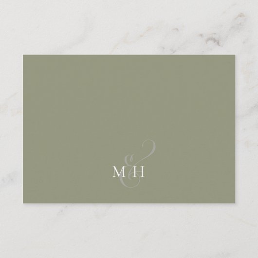 Boho Palm Leaves Botanical Foliage QR Code RSVP Informatiekaartje (Achterkant)