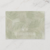 Boho Palm Leaves Botanical Foliage QR Code RSVP Informatiekaartje (Achterkant)