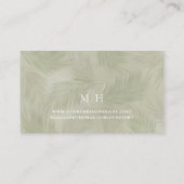 Boho Palm Leaves Botanical Foliage QR Code RSVP Informatiekaartje (Achterkant)