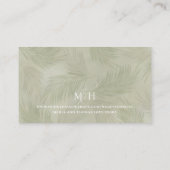 Boho Palm Leaves Botanical Foliage QR Code RSVP Informatiekaartje (Achterkant)