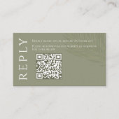 Boho Palm Leaves Botanical Foliage QR Code RSVP Informatiekaartje (Voorkant)
