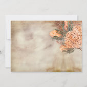 Boho Palm Leaves Hydrangeas Girl Photo Baptisme in Kaart (Achterkant)