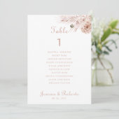 Boho Palm Leaves Tabel Nummer 1 Zitkaarten Kaart (Staand voorkant)