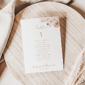 Boho Palm Leaves Tabel Nummer 1 Zitkaarten Kaart