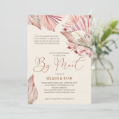 Boho Palm Rustic Dried Foliage Baby shower per Mai Kaart (Staand voorkant)