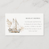 Boho Palm zeilboot Display Douche Baby shower Informatiekaartje (Voorkant)
