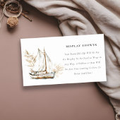 Boho Palm Zeilboot Display Shower Baby Shower Informatiekaartje
