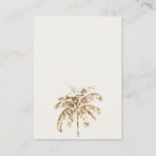 Boho Palm zeilboot Zeegezicht boeken voor Baby sho Informatiekaartje (Achterkant)