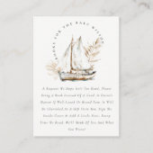 Boho Palm zeilboot Zeegezicht boeken voor Baby sho Informatiekaartje (Voorkant)