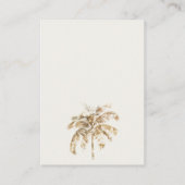 Boho Palm zeilboot Zeegezicht Bruiloft Wishing Wel Informatiekaartje (Achterkant)