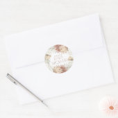 Boho Palmbladeren en Orchideeën Krans Baby Shower Ronde Sticker (Envelop)