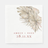 Boho palmbladeren terracotta roest moderne boog servet (Voorkant)