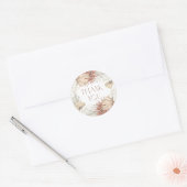 Boho palmtakken en orchideeën krans Bedankt Ronde Sticker (Envelop)