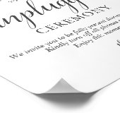 Boho Pampa Greenery Unplugged Wedding Sign Poster (Hoek)