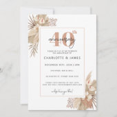 Boho Pampagras 40ste trouwjubileum Kaart (Voorkant)