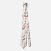 Boho Pampagras Beige Bruin Ster Patroon (1) Stropdas (Voorkant)