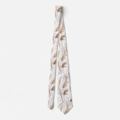 Boho Pampagras Beige Bruin Ster Patroon (1) Stropdas (Achterkant)