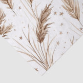 Boho Pampagras Beige Bruin Sterrenpatroon (1) Tissuepapier (Detail)