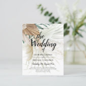 BOHO Pampagras Beige Groen Terracotta Bruiloft (Staand voorkant)