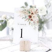 Boho Pampagras Bloem Huwelijk Tafel Nummers